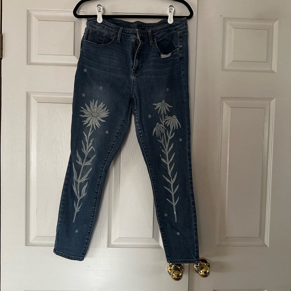 Moschino Blue Skinny Jeans with Distressed Details